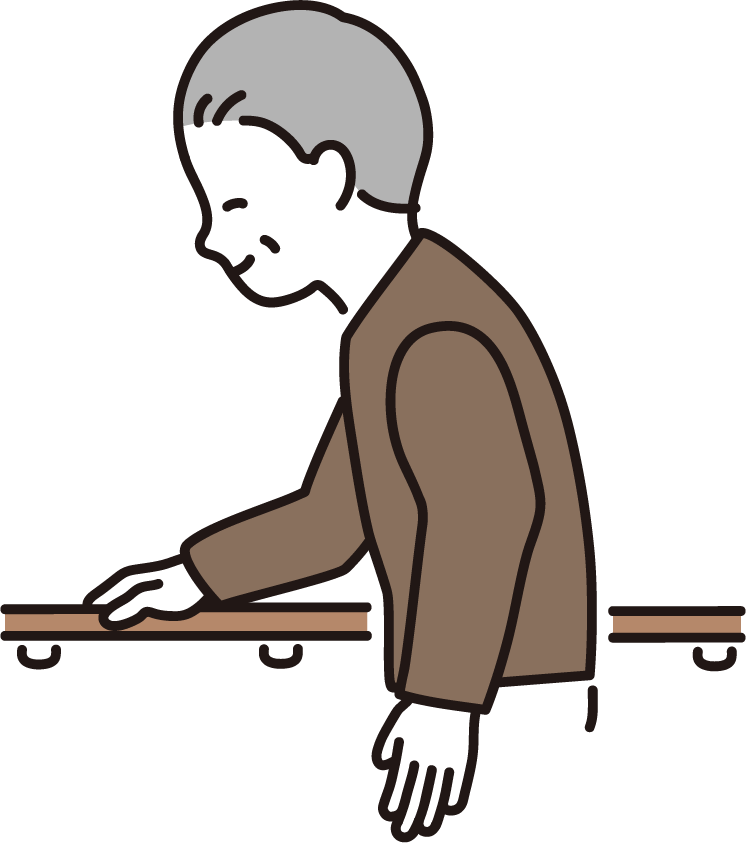 介護を必要とする男性